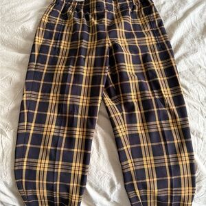 Wilfred Mustard and Black Plaid Trousers